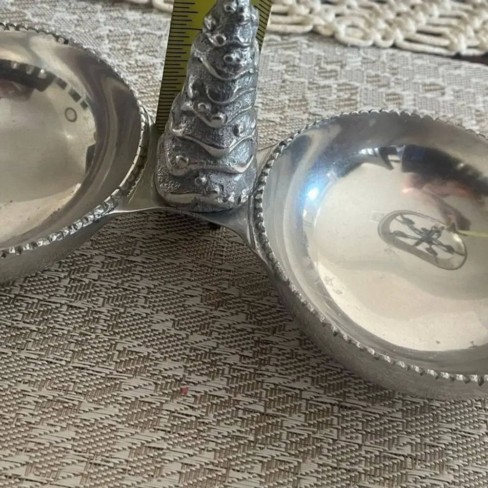 Aluminum Christmas Tree candy and nut dish